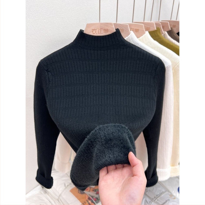 Viscose-core-spun fonalból készült pulóver, kerek nyakú, hosszú ujjú, absztrakt mintázat