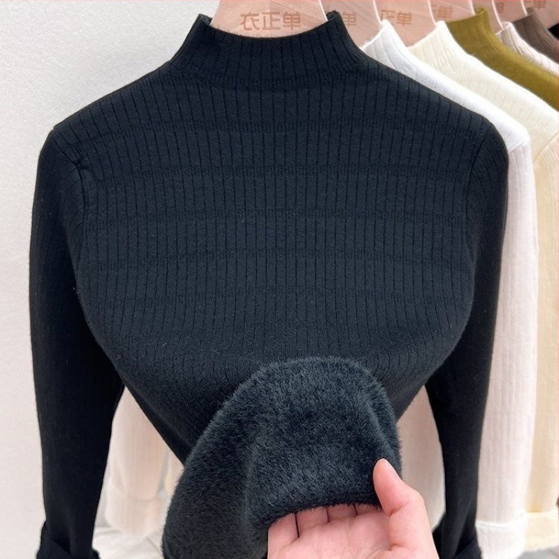 Viscose-core-spun fonalból készült pulóver, kerek nyakú, hosszú ujjú, absztrakt mintázat