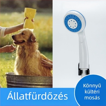 Hw10001 Hordozható kültéri zuhanyzó — ABS; Funkciók: permetezés, masszázs, buborék, eső; Üzemhőmérséklet 0–80°C; Nominális nyomás 5,6 kg