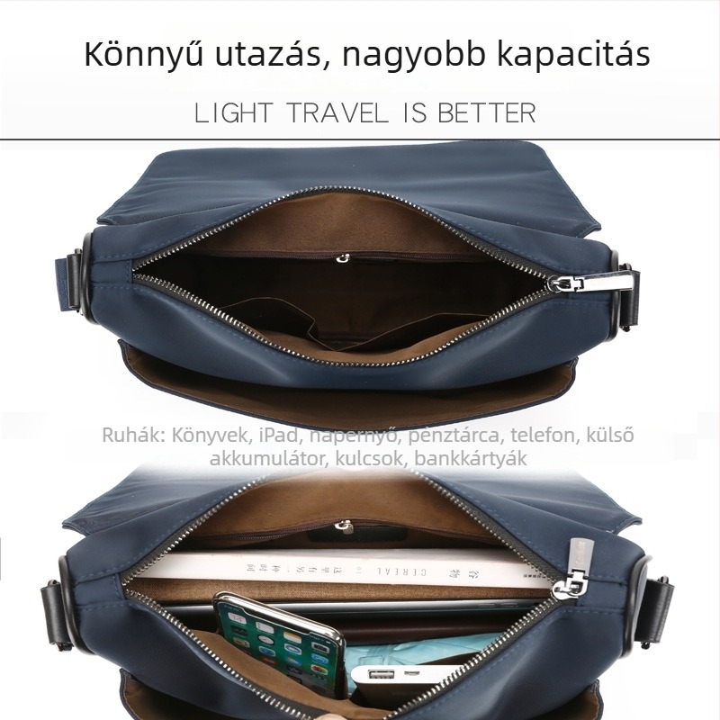 Carlkate Férfi válltáska, külső nylon, bélés poliészter, városi minimalist stílus