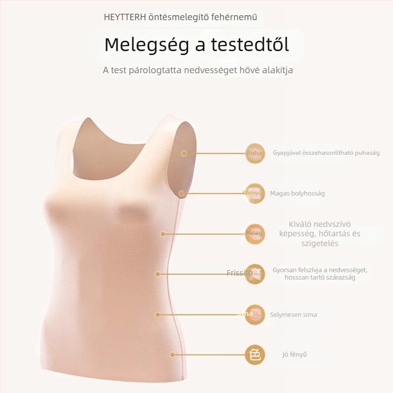 Női meleg mellény velúr bélésű alapréteg őszi–téli viseléshez