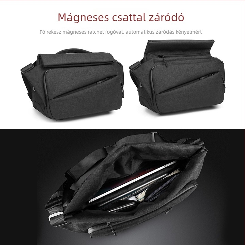 Férfi crossbody táska – Oxford szövet, vízálló, lopás elleni, légáteresztő, bővíthető