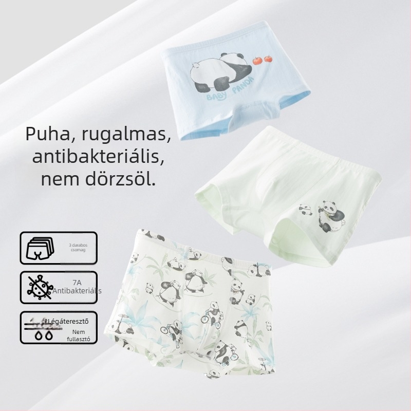 Gyerekeknek szánt pamut alsóneműk, uniszex, 3 darabos csomag, biztonsági osztály A, 2025 őszén megjelenés