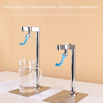 Nyomógombos pohárcsap konyhára és kávézó bárba, dupla szerkezetű poháradagoló közvetlen töltéshez