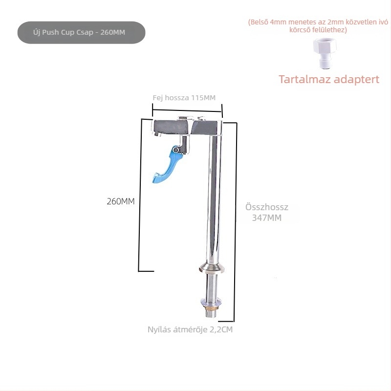 Nyomógombos pohárcsap konyhára és kávézó bárba, dupla szerkezetű poháradagoló közvetlen töltéshez