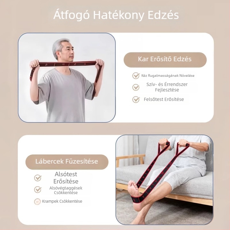 Ujjvédő Bandázs és Elasztikus Ellenállás Szalag a Gluteus Maximus Rehabilitációjához - Kompozit Anyag