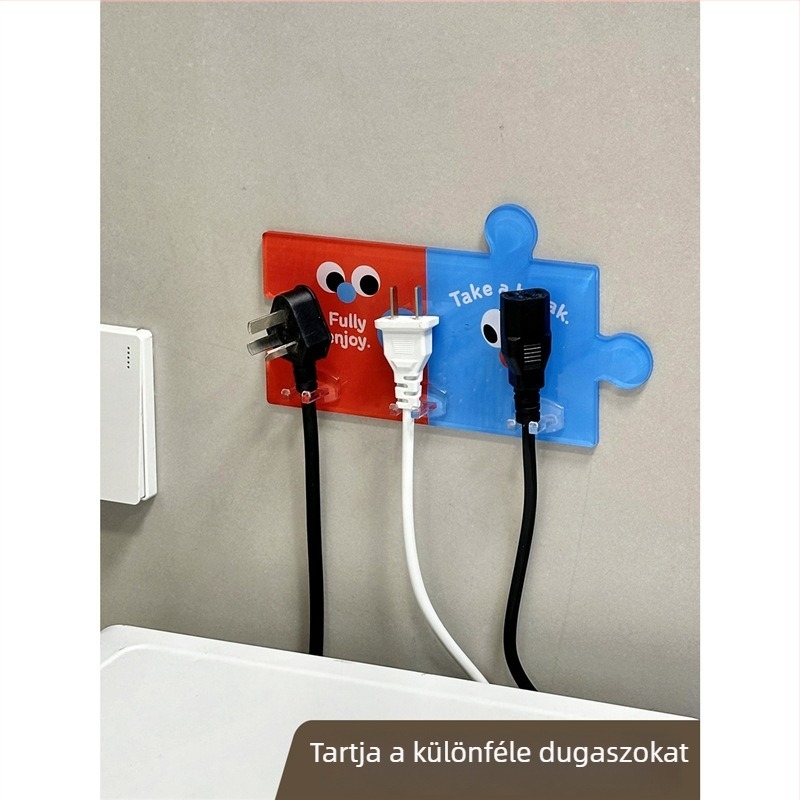 Akril kábel- és dugóhorgos tartó konyhai falra szerelhető – Qingyue, modern minimál stílus, funkciók 3679388, 92960744