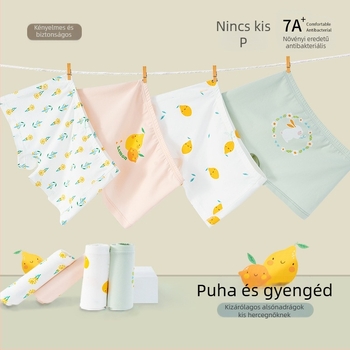 Gyerekeknek készült pamut alsóneműk (4 db): 93% pamut, A osztályú biztonság, középső derék, antiwedgie, egész évben