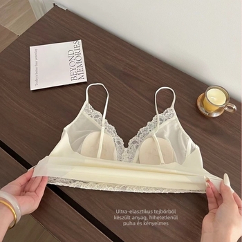 Nylon anyagú melltartó, ultra vékony formázott kosár, push-up, szép hátsó dizájn, lélegző — modell 12343