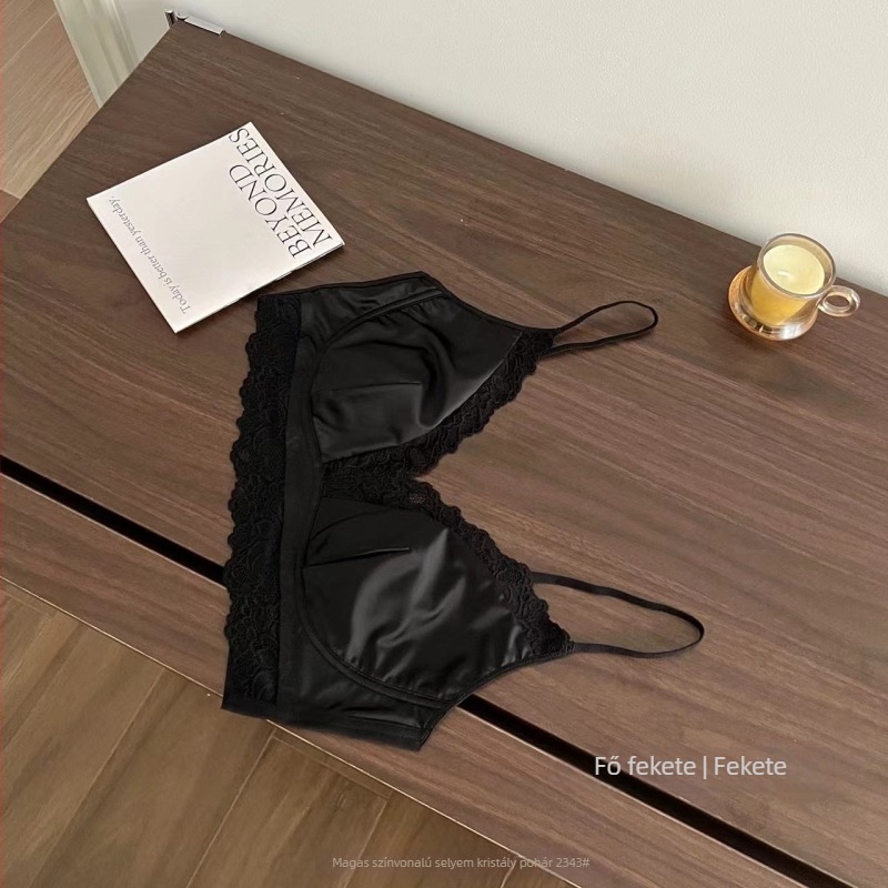 Nylon anyagú melltartó, ultra vékony formázott kosár, push-up, szép hátsó dizájn, lélegző — modell 12343