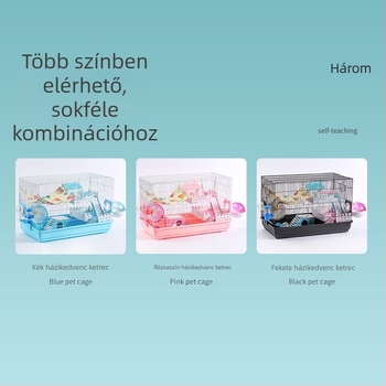 Kétszintes hörcsögketrec, műanyag, Shandong-i eredetű