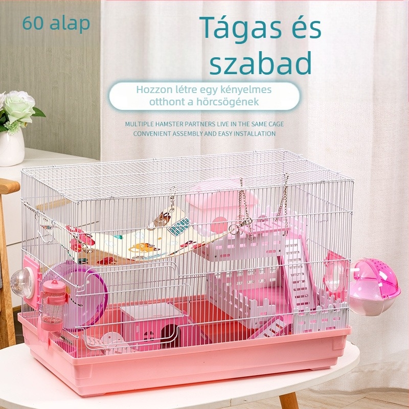 Kétszintes hörcsögketrec, műanyag, Shandong-i eredetű