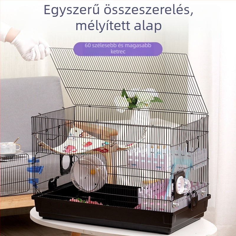 Kétszintes hörcsögketrec, műanyag, Shandong-i eredetű