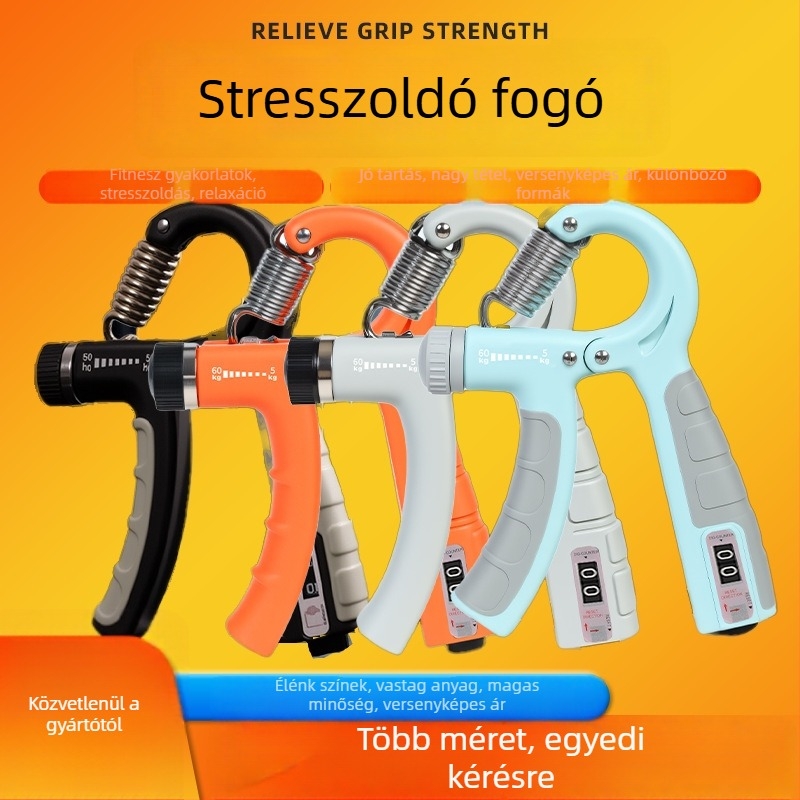Practice Fogáserő-fejlesztő – rugós acélból, 5-60 kg-os állítható, rugós feszítő, uniszex, fitnesz és rehabilitáció