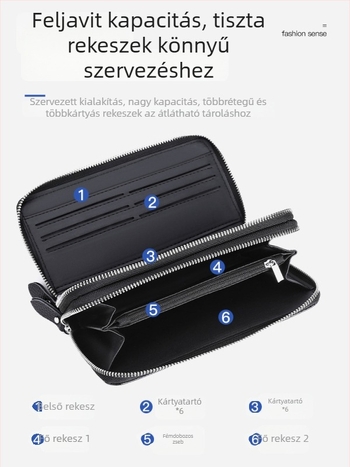 Férfi clutch táska - valódi bőr, első réteg marhabőr, üzleti ingázás stílus, egyszínű