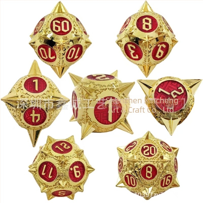 Fémes dobókocka készlet D&D-hez | cinkötvözet | 20 oldalú dobókockák | Xincheng márka | 100 darabos készlet | testreszabás elérhető