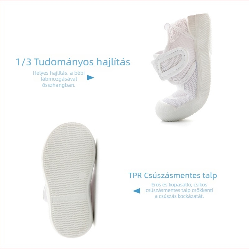 Óvodás gyerekeknek vászon tornacipő Velcro-zárással, alacsony szárú, uniszex, 1–3 éveseknek
