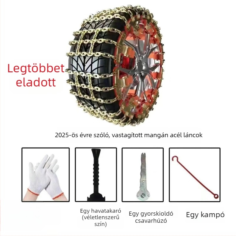 Haiyu vasból készült anti-slip lánc SUV off-roadhoz, univerzális automata, cikkszám 1010437456
