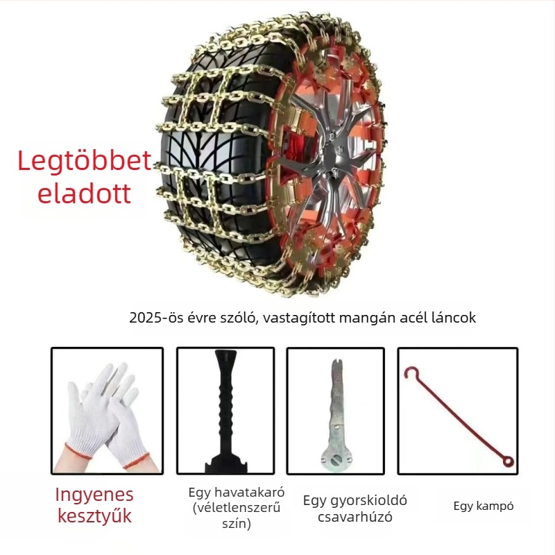 Haiyu vasból készült anti-slip lánc SUV off-roadhoz, univerzális automata, cikkszám 1010437456