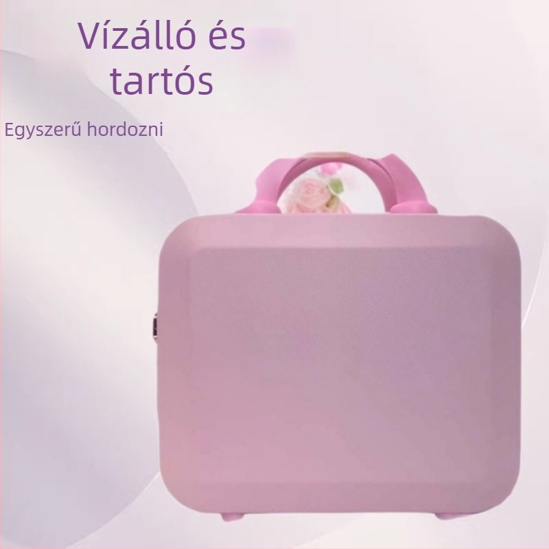 Sminktároló ABS anyagból, cipzárral, kerekek nélkül, 700 g, hagyományos kombinációs zár