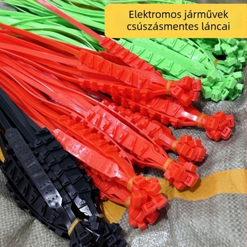 Univerzális hólánc elektromos triciklire, autókhoz és motorkerékpárokhoz — anti-slip rögzítés, 145 g