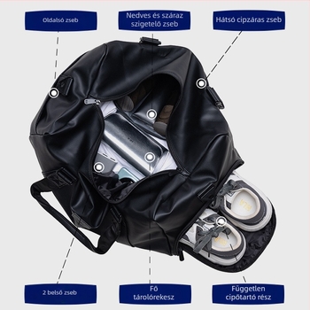 Uniszex utazó- és edzőtáska rövid utakhoz, 36–55L, vászon anyag, vízálló, ultra könnyű, cipők elférnek benne