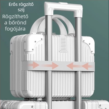 Warrior ABS+PC bőrönd univerzális kerekekkel, cipzáras nyitás, csíkos mintázat, súly 1 kg