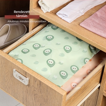 Ruhatároló táska – PE anyag; funkció: tárolás; utazásokhoz ideális; stílus: rajzfilmszerű aranyos; nagy modell