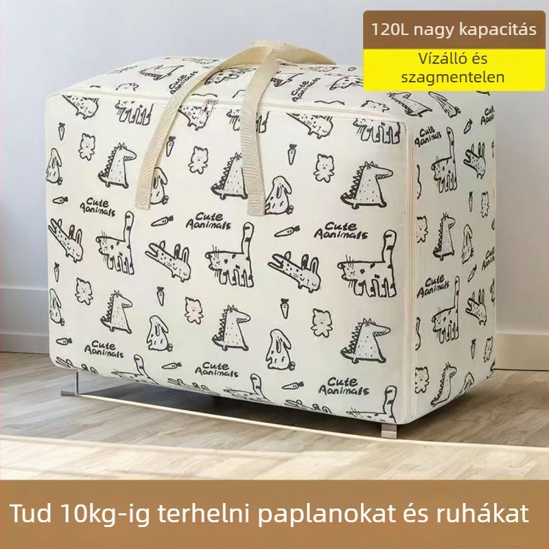 Paplanzsák aranyos mesefarral, nem szövött anyagból, formája vállra, többfunkciós, utazásokhoz és tároláshoz