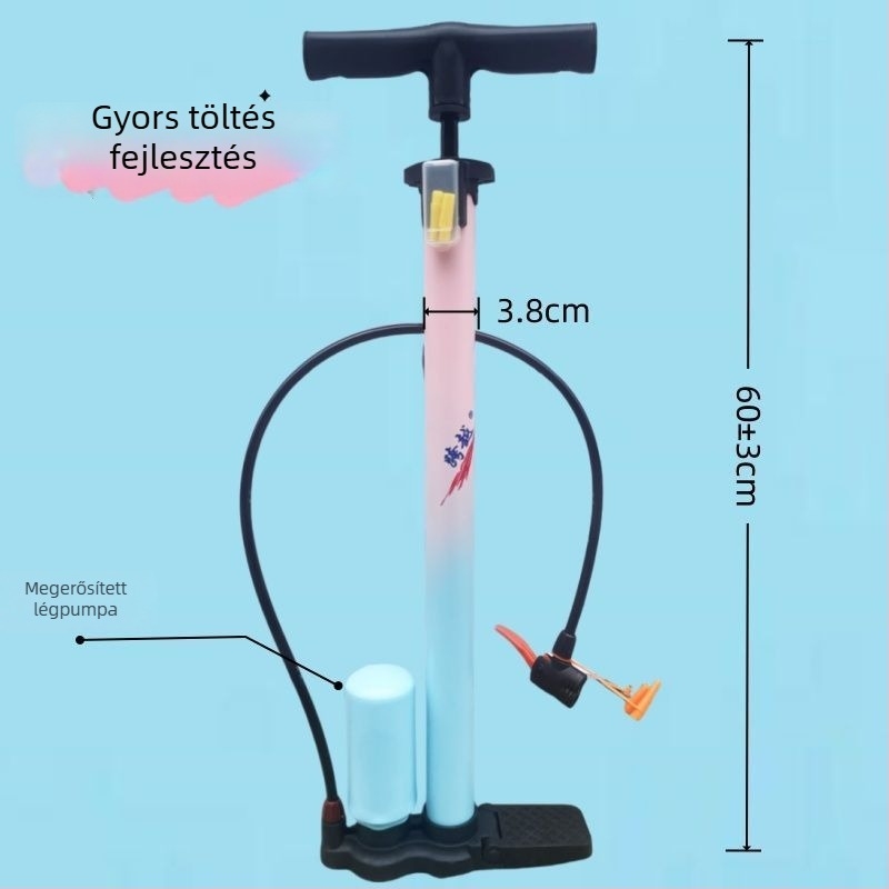 Kézi levegőpumpa elektromos autókhoz, kerékpárokhoz és triciklikhez