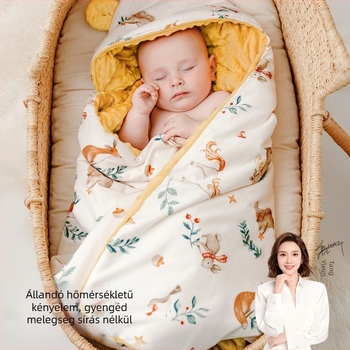Újszülött babatakaró, minden évszakra, szintetikus rost, modern minimalista stílus