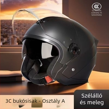 Fél sisak, uniszex, 3C-tanúsított, téli, elektromos kerékpárhoz és motorkerékpárhoz