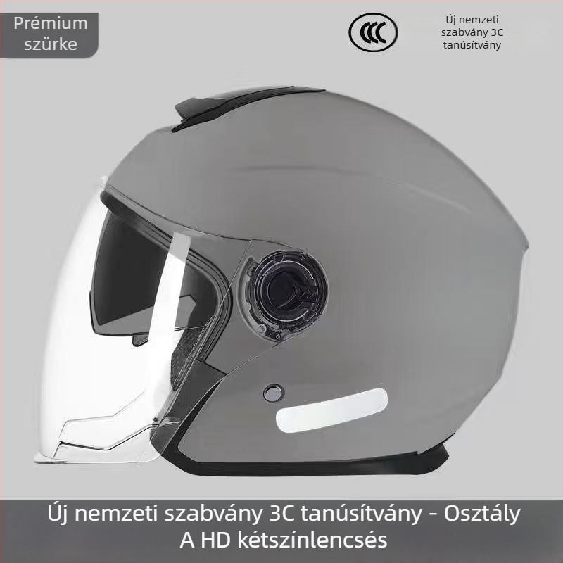Fél sisak, uniszex, 3C-tanúsított, téli, elektromos kerékpárhoz és motorkerékpárhoz