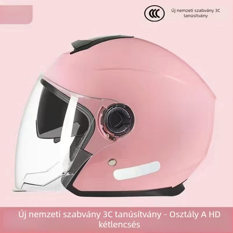 Fél sisak, uniszex, 3C-tanúsított, téli, elektromos kerékpárhoz és motorkerékpárhoz