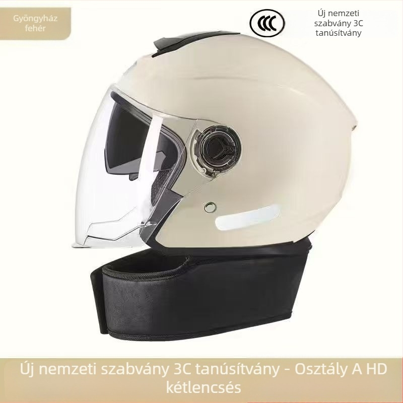 Fél sisak, uniszex, 3C-tanúsított, téli, elektromos kerékpárhoz és motorkerékpárhoz