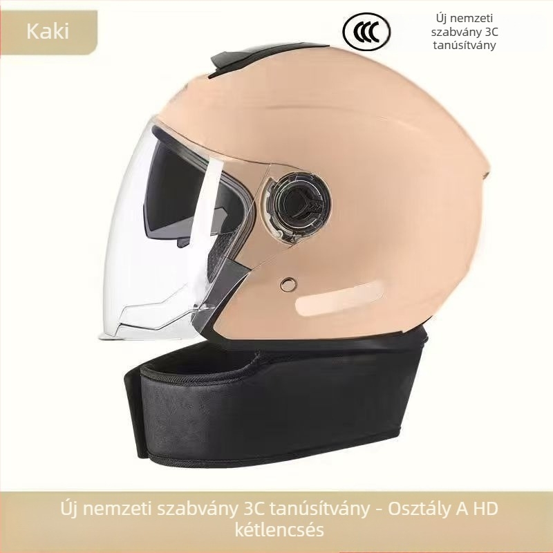 Fél sisak, uniszex, 3C-tanúsított, téli, elektromos kerékpárhoz és motorkerékpárhoz