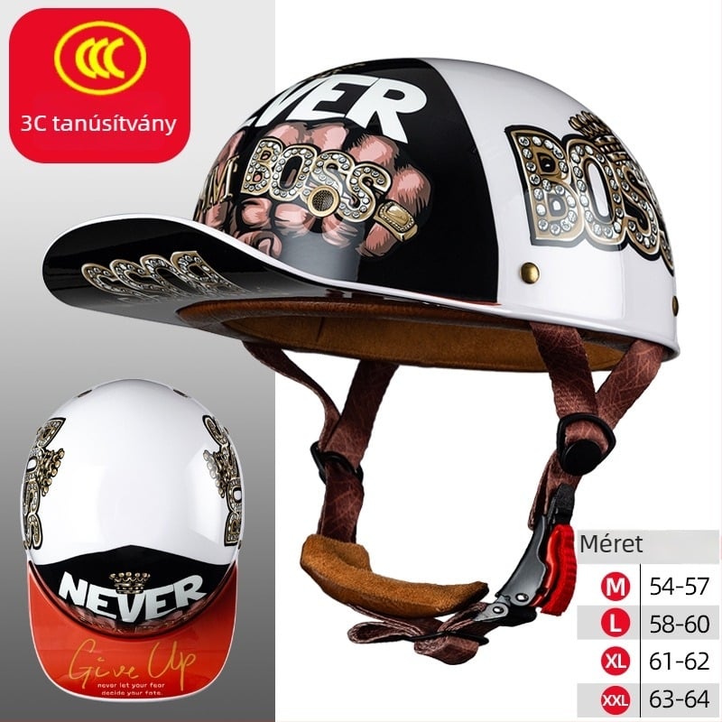 Retro fél sisak elektromos kerékpárhoz, uniszex, négy évszakos, könnyű