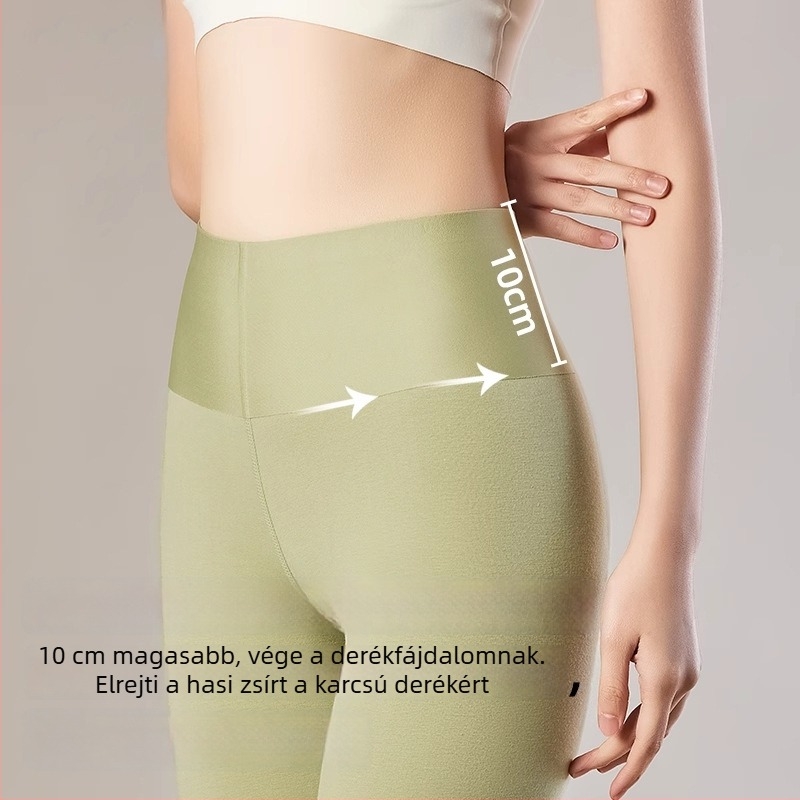 Antibakteriális, 100% pamut, varrás nélküli női termo nadrág, magas derék, meleg az őszi-téli 2025
