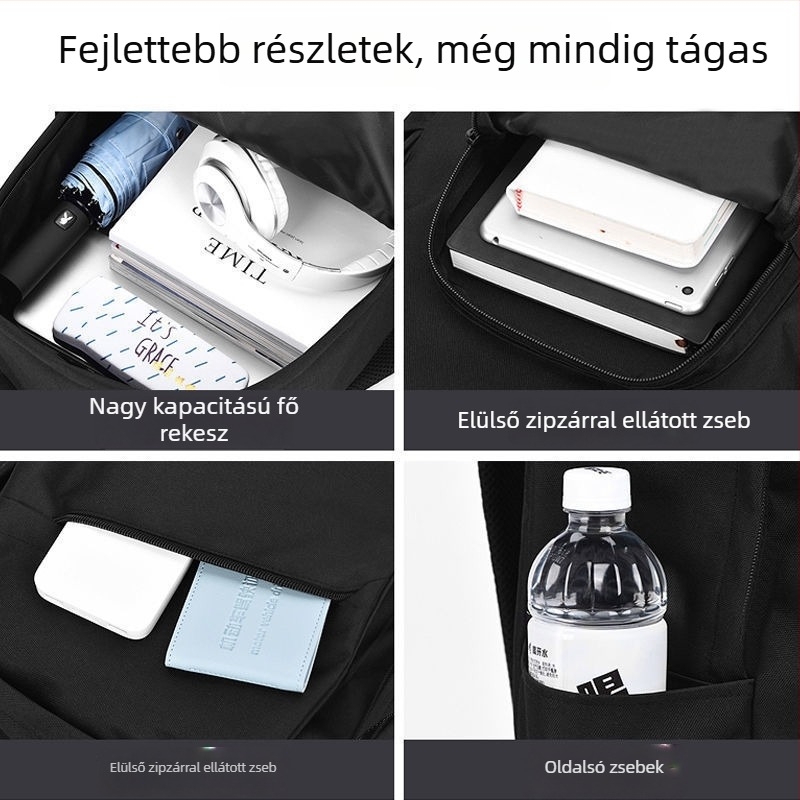 Unisex Oxford laptop hátizsák SJ006 – vízálló, lopás elleni védelem, nagy kapacitású iskola számára