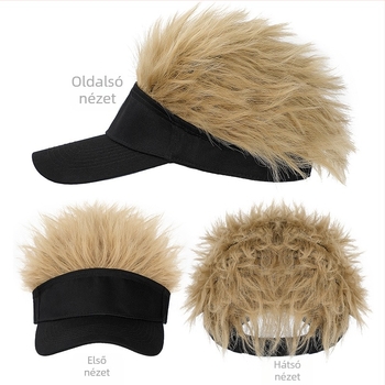 All-in-one férfi paróka sapka, rövid haj, hőálló szálak, mechanizmusos feldolgozás, frizura változás