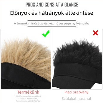 All-in-one férfi paróka sapka, rövid haj, hőálló szálak, mechanizmusos feldolgozás, frizura változás