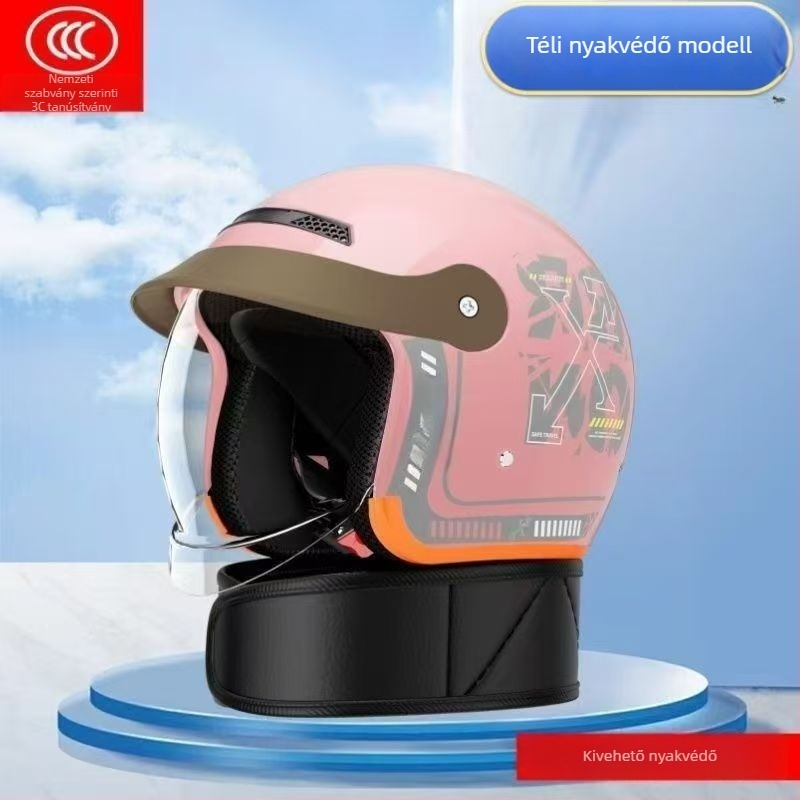 3/4 sisak elektromos kerékpárokhoz és motorkerékpárokhoz, GB811-2022b megfelelés, őszi-téli meleg, uniszex, szélvédett