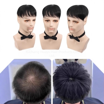 Férfi paróka a fejtetőn lévő ősz haj fedésére — márka Oser, modell: Hair replacement patch on top of head, anyag: helyi selyem, rögzítő mechanizmus, növeli a volument és elfedi az őszülést
