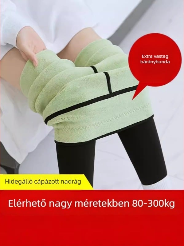 Sharkskin nadrág fleece-öltéssel, extrán vastag, magas derekú, meleg, felnőtt nők számára, ceruza fazon, szoros szabás, poliészter