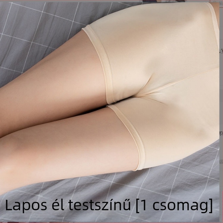 Ice Silk varrat nélküli női biztonsági nadrág – nyári 3/4 hosszúságú leggings, diszkrét védelem, plusz méret