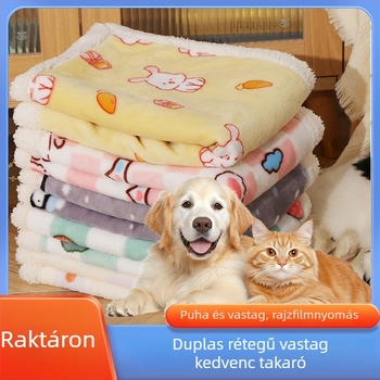 Állati takaró, kétszerszintű, flanel, karikatúra nyomtatás, 200–350 g, tavasz és ősz, testreszabás elérhető