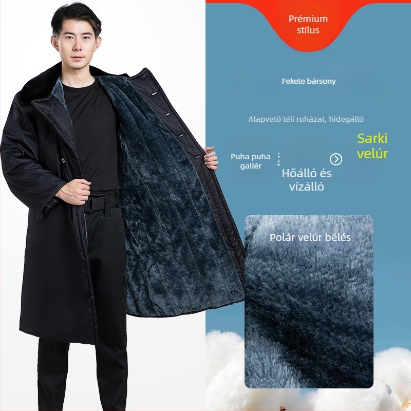 Katonai stílusú téli kabát fleece bélés, vastag szigetelés, camouflage mintázat, unisex