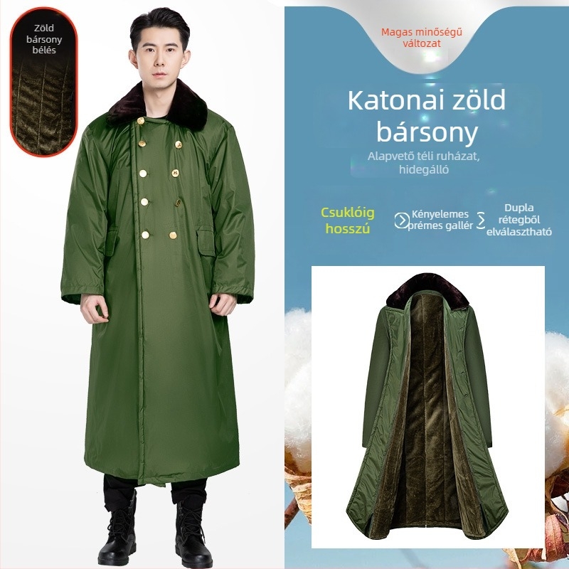 Katonai stílusú téli kabát fleece bélés, vastag szigetelés, camouflage mintázat, unisex