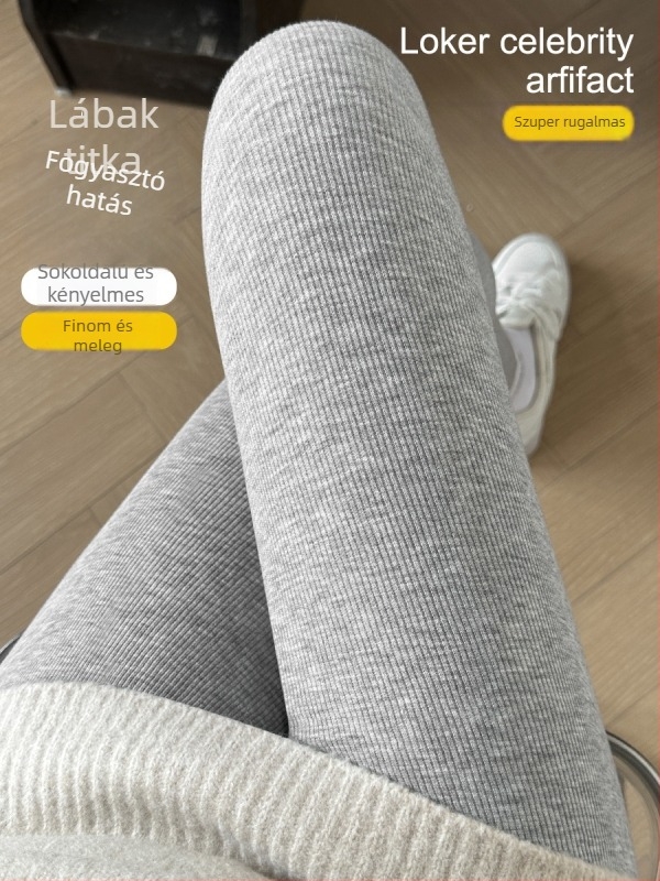 Téli leggings fleece béléssel, vastag, magas rugalmasság, karcsúsított szabású jóga nadrág fenék-emelő hatással, poliészter-viszkóz-spandex keverék