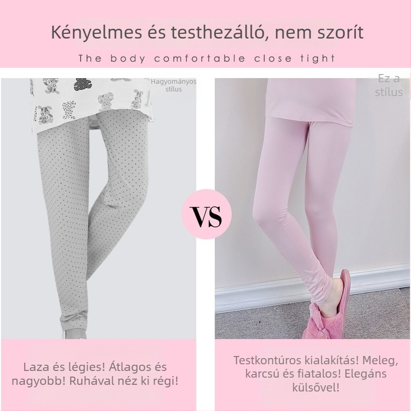 Kismama melegítő nadrág hasi támasz, Modal anyagból (90–95%), vékony, mikroelasztikus, szoros szabás